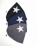 کلاه نخ استرچ دولایه بچه‌گانه سیلکا طرح‌ ستاره