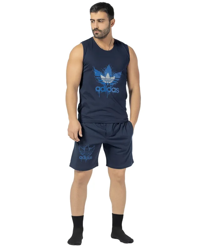 ست لباس ورزشی مردانه مدل آدیداس سرمه ای