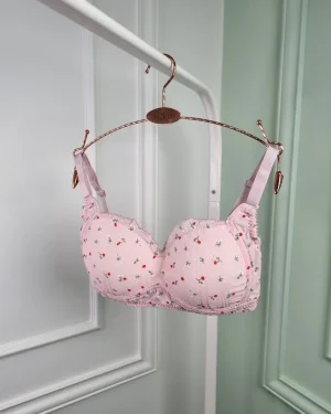 سوتین دخترانه حریر گلدار بدون فنر