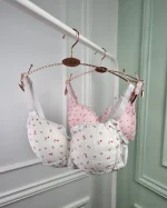 سوتین دخترانه حریر گلدار بدون فنر