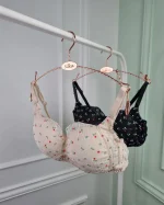 سوتین دخترانه حریر گلدار بدون فنر