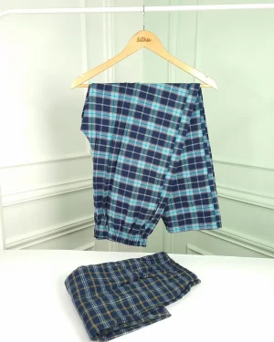 شلوار کتان مردانه چهارخانه سیلکا مدل جیبدار