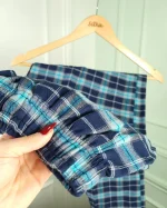 شلوار کتان مردانه چهارخانه سیلکا مدل جیبدار