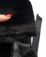 هدبند روسی خز الوان و مشکی سیلکا