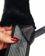 هدبند روسی خز الوان و مشکی سیلکا