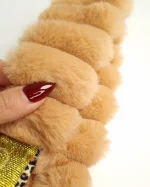 هدبند روسی خز الوان و مشکی سیلکا