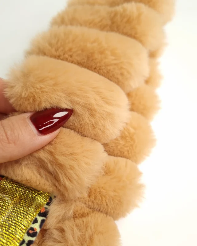 هدبند روسی خز الوان و مشکی سیلکا