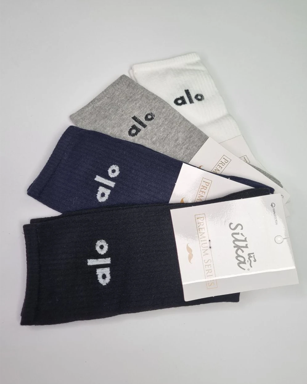 jorab alo-09-m جوراب مردانه ساق بلند کش انگلیسی alo