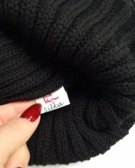 کلاه بافت مردانه دو لایه سیلکا طرح نایک مشکی