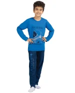 ست راحتی پسرانه آستین دار نخی طرح astronot