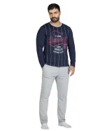 ست راحتی مردانه آستین بلند سیلکا مدل Baseball