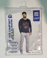 ست راحتی مردانه آستین بلند سیلکا مدل Baseball