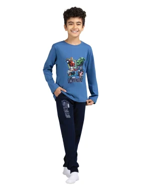 ست راحتی پسرانه آستین بلند پنبه طرح قهرمان