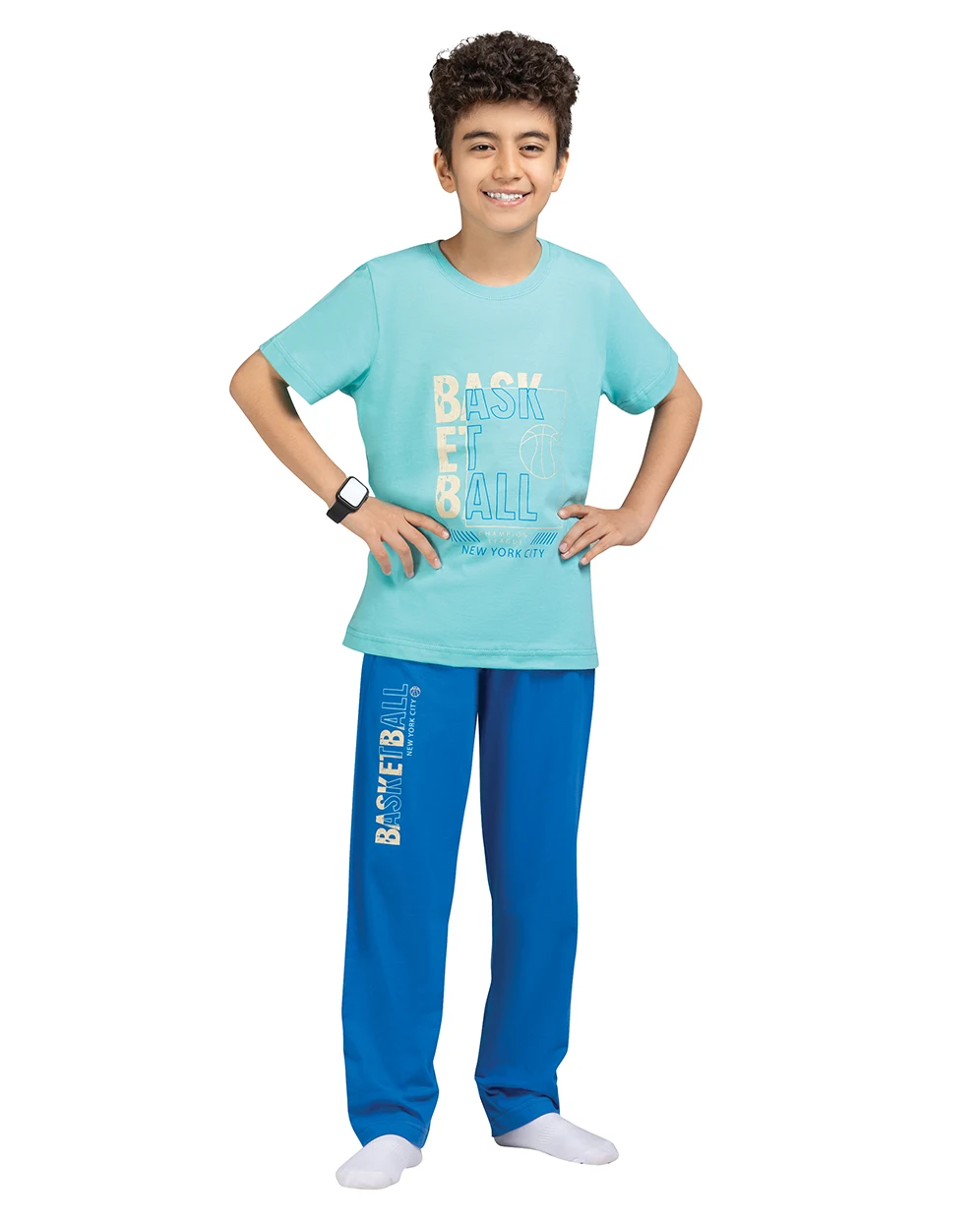 set rahati shampion-9-p ست لباس راحتی پسرانه پنبه سیلکا طرح شامپیون