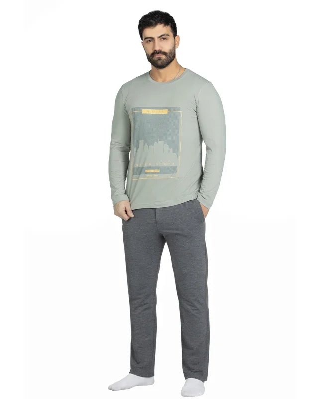 ست راحتی مردانه آستین بلند سیلکا مدلstate