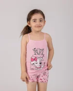 ست زیرپوش و شورت دخترانه طرح سگ خالدار سیلکا