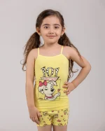 ست زیرپوش و شورت دخترانه طرح سگ خالدار سیلکا