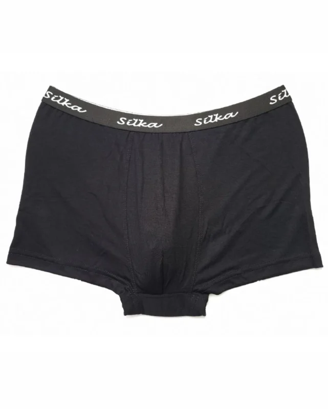 شورت مردانه پنبه نیم‌پا سیلکا کش از رو مشکی