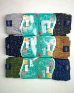 شورت مردانه نخی پنبه‌ پادار سیلکا طرح هومن