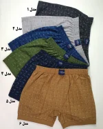 شورت مردانه نخی پنبه‌ پادار سیلکا طرح هومن