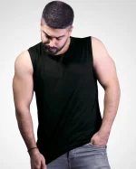 زیرپوش مردانه آستین حلقه ای سفید و مشکی