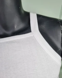 زیرپوش مردانه یقه خشتی فانریپ سفید و مشکی سیلکا