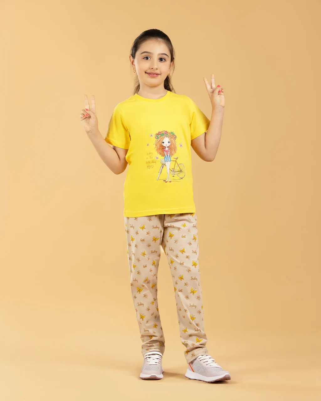 docharkhe savar-05-d (4) ست راحتی دخترانه نخی دوچرخه سوار سیلکا