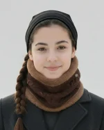 شال گردن بافت توخز طرح گیس بافت سیلکا