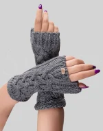 ساق دست کاموا طرح مارپیچ درشت بافت سیلکا