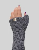 ساق دست بلند کاموا طرح لوزی سیلکا