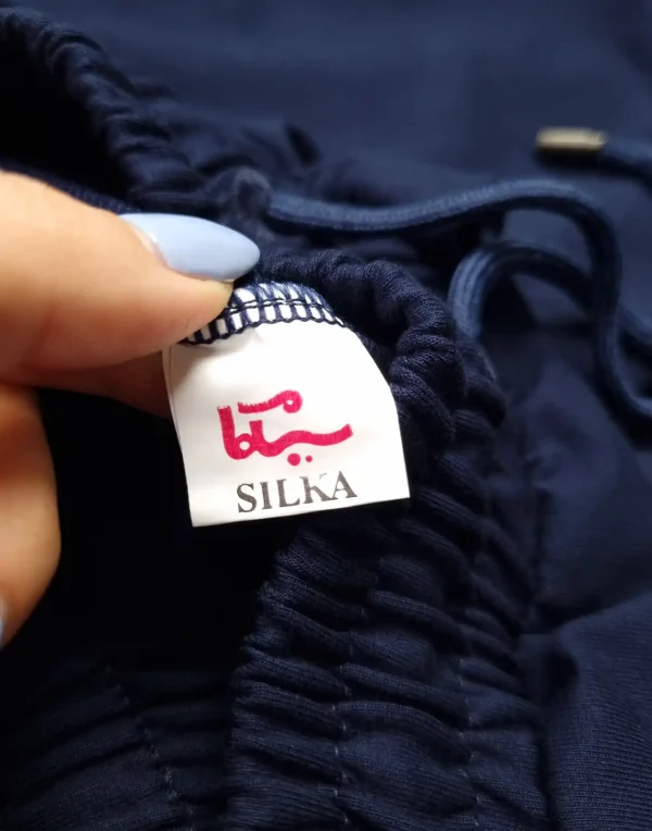 ست راحتی نیم آستین مردانه طرح 6 ضلعی سیلکا