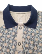 ست راحتی نیم آستین مردانه طرح 6 ضلعی سیلکا