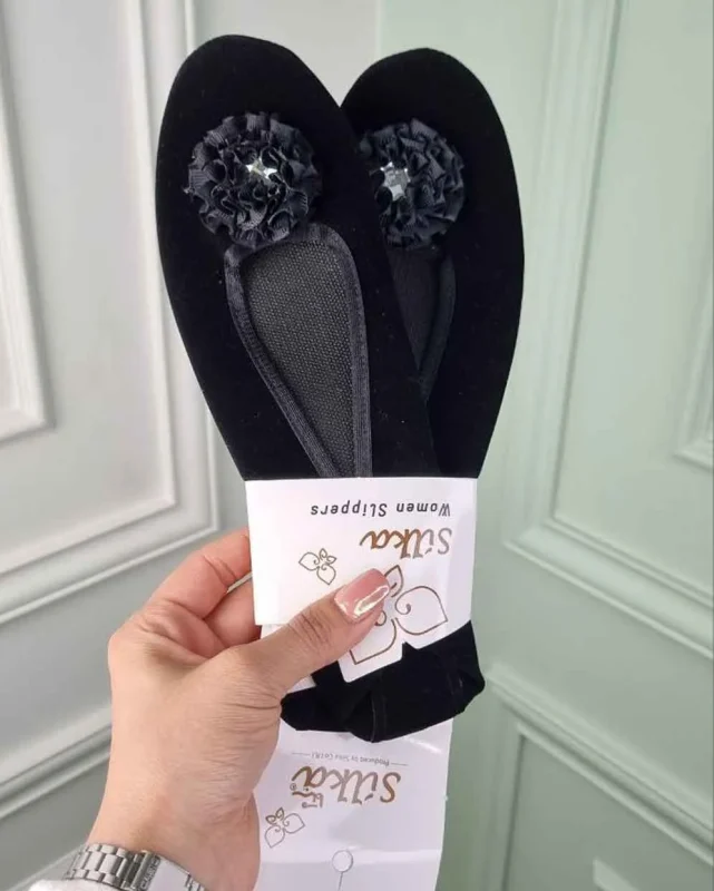 پاپوش زنانه جیر نسترن سیلکا مشکی