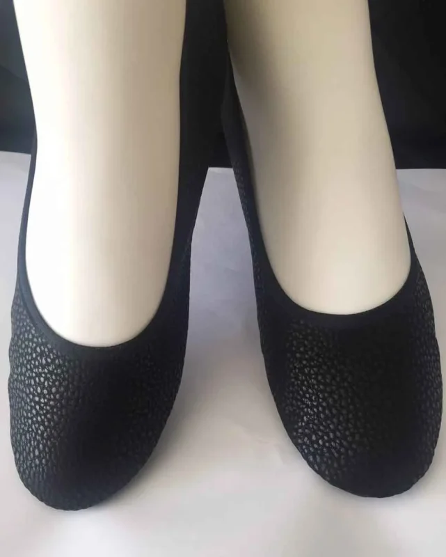 پاپوش زنانه پوست ماری مشکی سیلکا