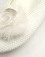 پاپوش زنانه چرم پوست ماری گلدار سموری