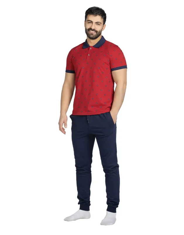 ست راحتی نیم آستین مردانه طرح بهنام سیلکا