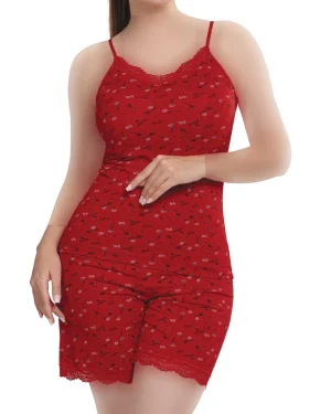 ست زیرپوش زنانه گیپور بندی بهشت سیلکا