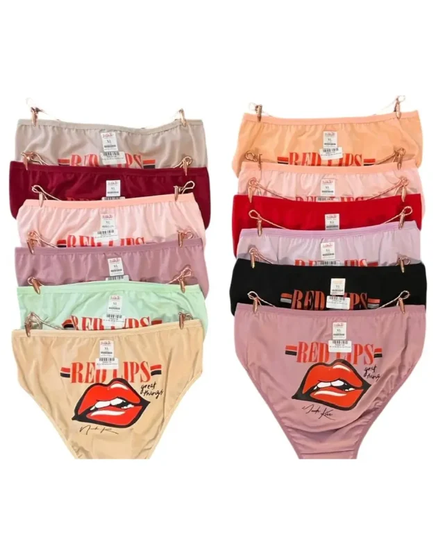 شورت زنانه پشت چاپ Lip Red