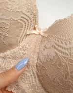 سوتین دانتل زنانه فنر دار کاپ بزرگ