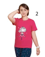 تیشرت نخی دخترانه اوت لت