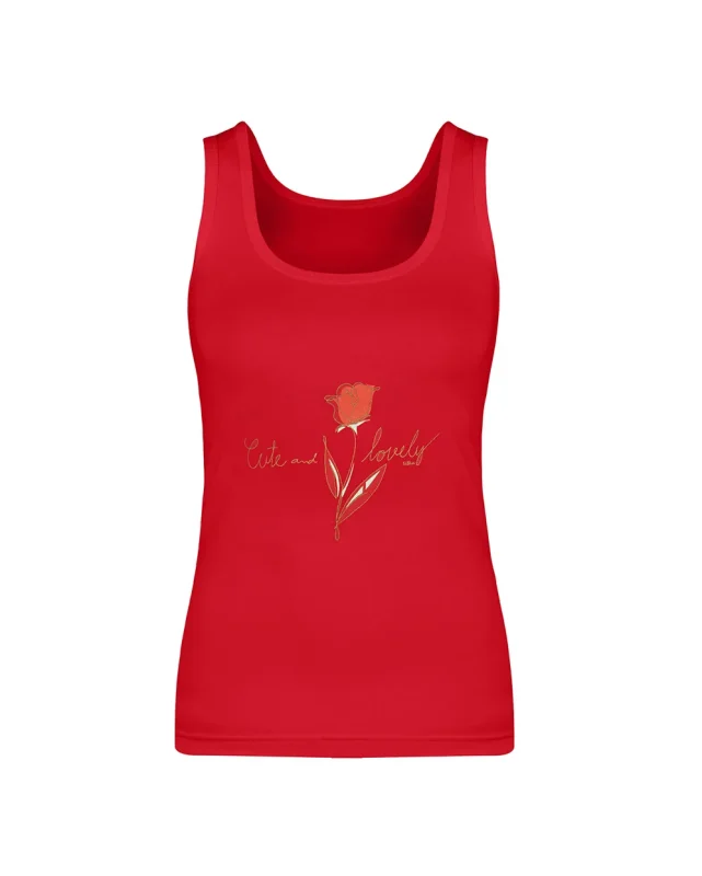 تاپ رکابی زنانه طرح رز