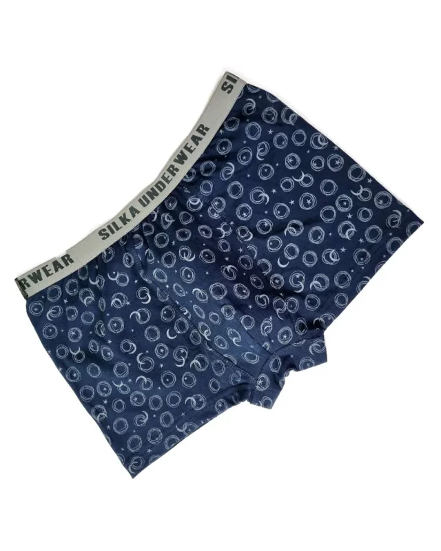 شورت مردانه نیم پا طرح ماه و ستاره سیلکا