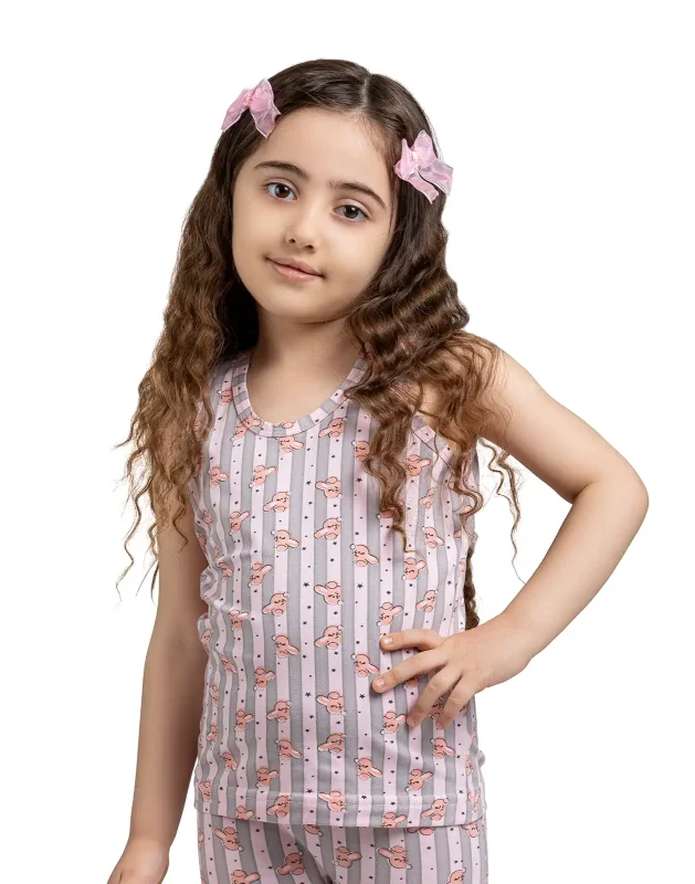 ست زیرپوش و شورت دخترانه نخ پنبه طرح نیلا سیلکا (کپی)