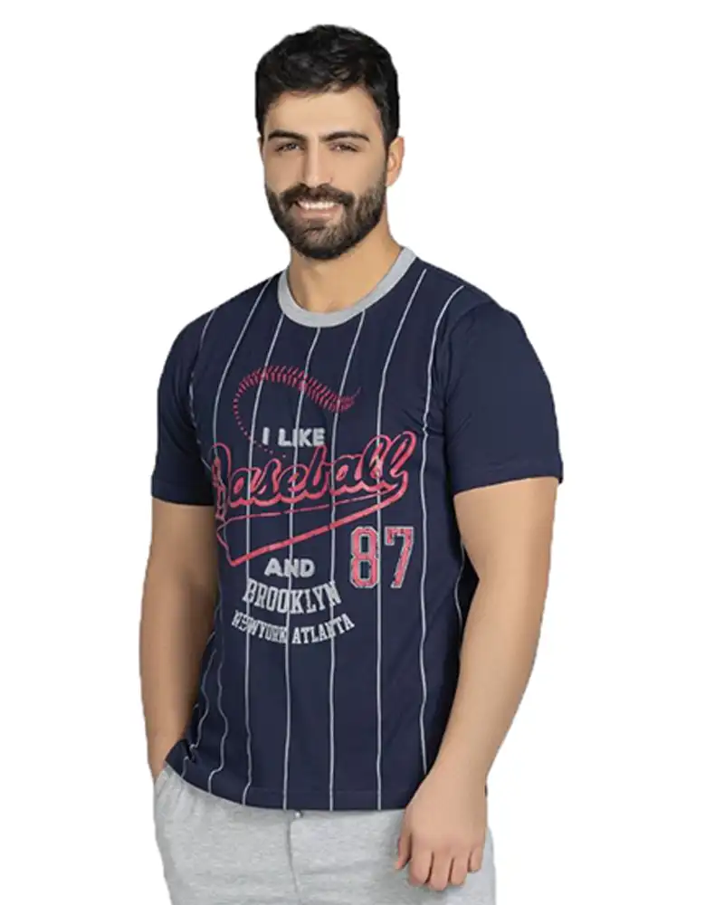 baseball.tshirt تیشرت مردانه نیم آستین مدل baseball سیلکا - تصویر 1
